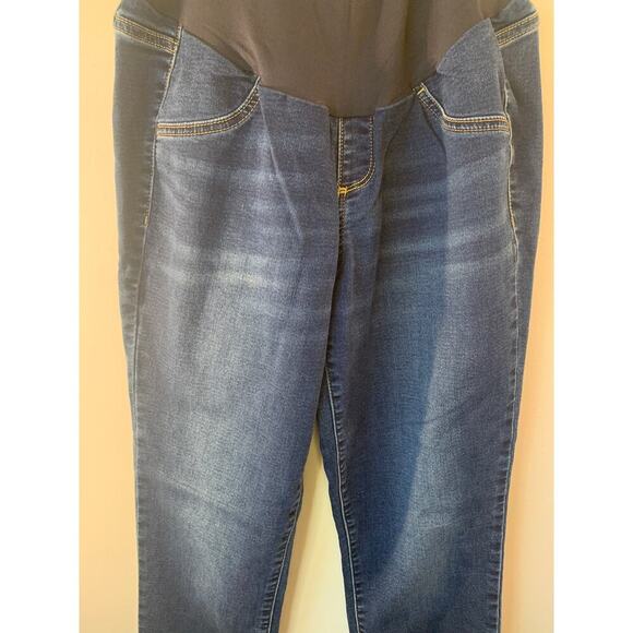 A: GLOW MATERNITY Women’s Dark Wash Jeggings / Size: 14 - Picture 5 of 9